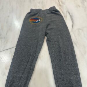 Aviator Nation Gray Kids Sweatpants with Colorful Patch